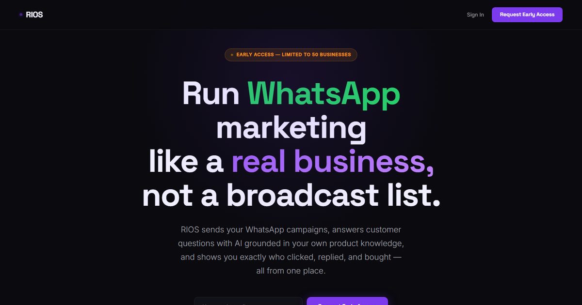 Link preview of RIOS as shown when shared on LinkedIn or WhatsApp